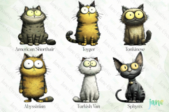 Quirky Funny Cats Sublimation Clipart Bundle Product Image 7