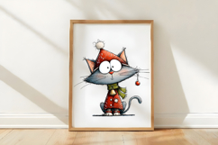 Quirky Funny Christmas Cats Clipart Product Image 3