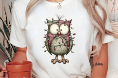 Quirky Funny Christmas Owl Clipart Product Image 2