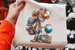 Quirky Funny Grandpa Travel Clipart Product Image 2