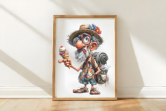 Quirky Funny Grandpa Travel Clipart Product Image 3