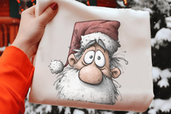 Quirky Funny Santa Claus Face Clipart Product Image 2