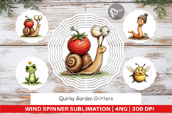 Quirky Garden Critters Wind Spinner Product Image 1