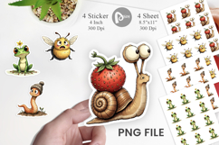 Quirky Garden Critters Sticker Product Image 1