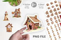 Quirky Gingerbread Village Sticker Product Image 1