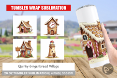 Quirky Gingerbread Village Tumbler Product Image 1