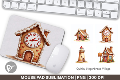 Quirky Gingerbread Village Mouse Pad Product Image 1
