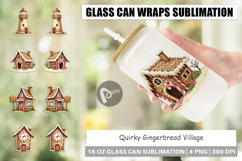 Quirky Gingerbread Village Glass Can Product Image 1