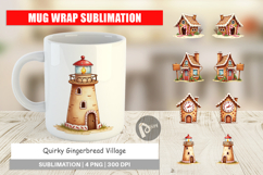 Quirky Gingerbread Village Mug Wrap Product Image 1