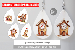 Quirky Gingerbread Village Earring Product Image 1