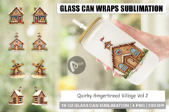 Quirky Gingerbread Village Glass Can Product Image 1
