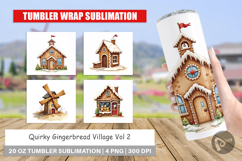 Quirky Gingerbread Village Tumbler Product Image 1