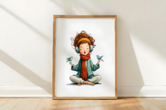 Quirky Girl Clipart Christmas Clipart Product Image 3