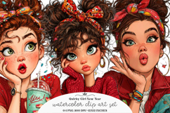 Quirky Girl New Year Clipart Product Image 1