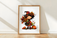 Quirky Halloween witch Funny Patchwork Clipart Product Image 3
