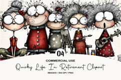 Quirky Life In Retirement Clipart Product Image 1