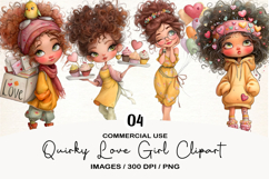 Quirky Love Girl Clipart Png Product Image 1