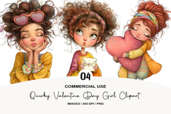 Quirky Love Girl Clipart Product Image 1