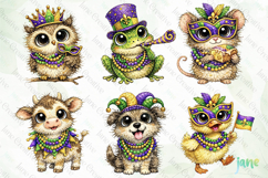 Quirky Mardi Gras Animals Sublimation Bundle Product Image 6