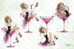 Quirky Martini Girl Sublimation Clipart Product Image 3