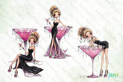 Quirky Martini Girl Sublimation Clipart Product Image 2
