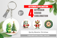 Keychain Quirky Monster Christmas Product Image 1