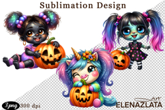 Quirky Monster Clipart PNG, Funny Spooky Creatures Product Image 1