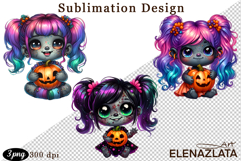 Quirky Monster Clipart PNG, Funny Spooky Creatures Product Image 1