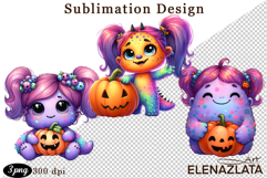 Quirky Monster Clipart PNG, Funny Spooky Creatures Product Image 1