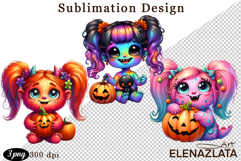Quirky Monster Clipart PNG, Funny Spooky Creatures Product Image 1