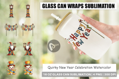 New Year Celebration Glass Can Product Image 1