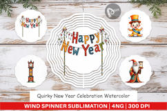 New Year Celebration Wind Spinner Product Image 1