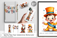 New Year Celebration Digital Paper Product Image 1