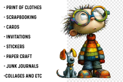 Quirky Puppy With Boy Clipart Product Image 2