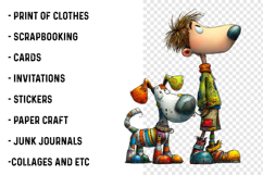 Quirky Puppy With Boy Clipart Product Image 2