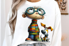 Quirky Puppy With Boy Clipart Product Image 3