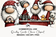 Quirky Santa Claus Clipart Product Image 1