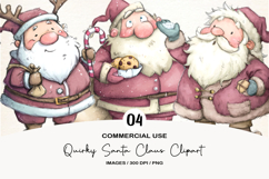 Quirky Santa Claus Clipart Product Image 1