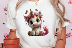 Quirky Spring Baby Unicorn Clipart Product Image 2