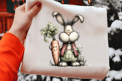 Quirky Spring Bunny Clipart Product Image 2