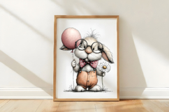 Quirky Spring Bunny Clipart Product Image 3