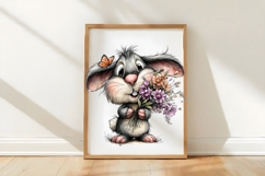 Quirky Spring Bunny Clipart Product Image 3