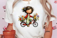 Quirky Spring Cute Girl Clipart Product Image 2