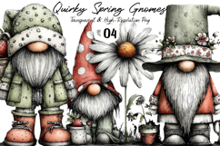 Quirky Spring Gnomes Clipart Product Image 1