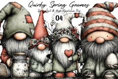 Quirky Spring Gnomes Clipart Product Image 1