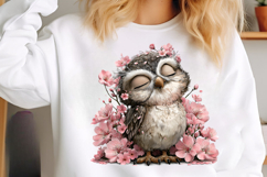 Quirky Spring Owl Clipart Product Image 2