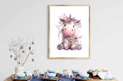 Quirky Spring Unicorn Clipart PNG Product Image 3