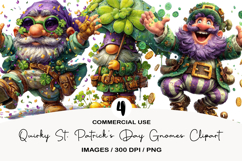 Quirky St. Patrick’s Day Gnomes Clipart Product Image 1