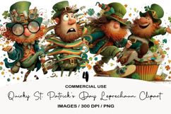 Quirky St. Patrick’s Day Leprechaun Clipart Product Image 1