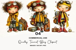 Quirky Tourist Boy Clipart Product Image 1